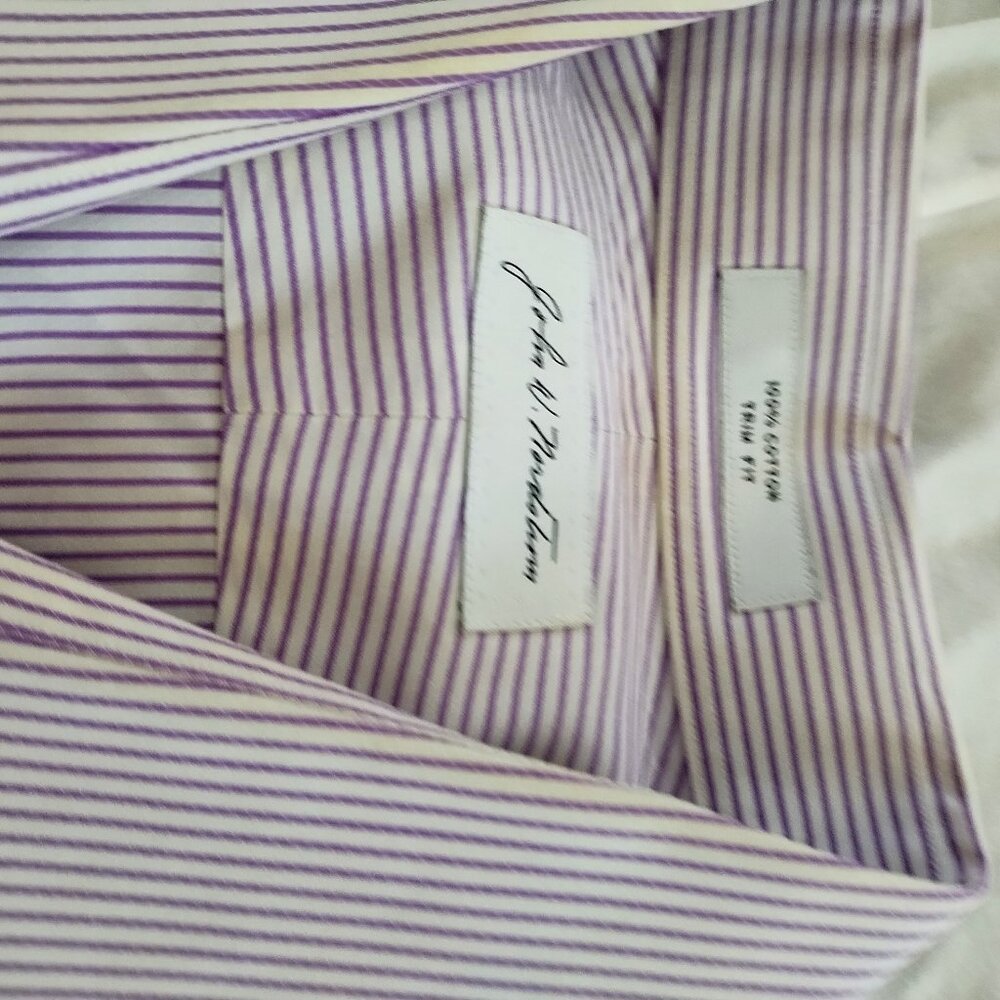 3 JWN XL 100% cotton pin striped dress shirts